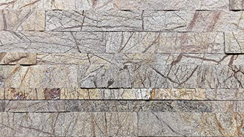 Naturstein 3D Paneele Steinfurnier selbstklebend Klinker Riemchen Wandsteinverkleidung (Stein, 20 x 15 cm) von Steintime