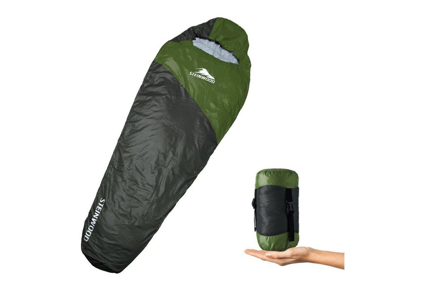 Steinwood Mumienschlafsack Ultra leicht, Schlafsack koppelbar, Camping Schlafsack Outdoor, Decke… von Steinwood