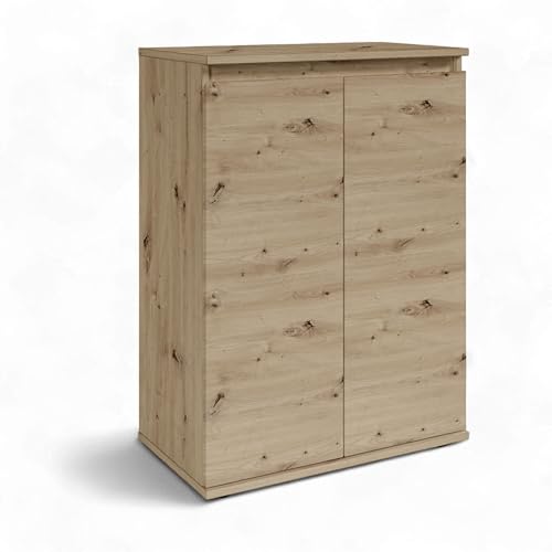 Brest Kommode in Artisan Eiche Optik - Modernes Sideboard mit viel Stauraum - 60 x 84 x 35 cm (B/H/T) von Stella Trading