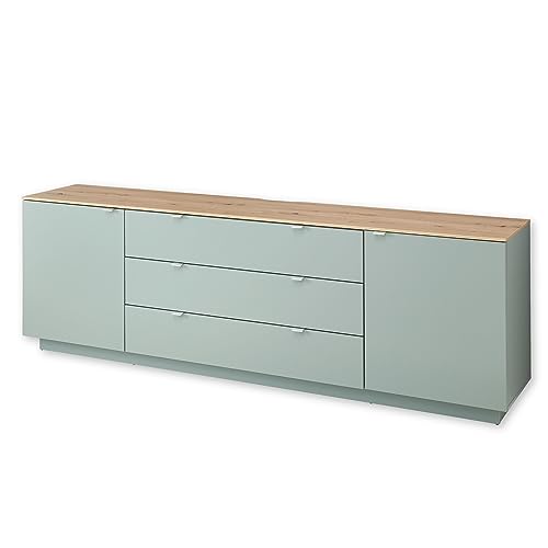 CORE TV-Sideboard in Schilf, Artisan Eiche Optik - Moderner Fernsehschrank mit Schubladen und viel Stauraum - 240 x 77 x 44 cm (B/H/T) von Stella Trading