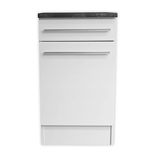 JAZZ Moderner Unterschrank Küche in Weiß - Geräumiger Küchenschrank mit viel Stauraum - 50 x 90 x 60 cm (B/H/T) von Stella Trading