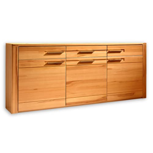 Stella Trading Nature Plus Sideboard teil-massiv aus Kernbuchenholz - moderne & ausdrucksstarke Kommode mit schöner Naturmaserung - 188 x 86 x 42 cm (B/H/T) von Stella Trading