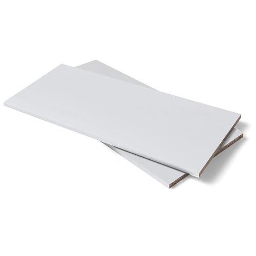 Stella Trading 2er Set Einlegeboden Kleiderschrank Weiß - passend zum Drehtürenschrank KEVO - 87,7 x 1,5 x 45 cm (B/H/T) von Stella Trading