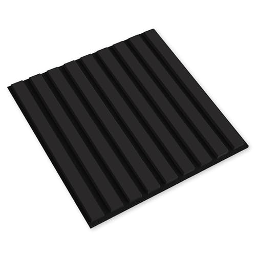6er Set Wandpaneele in Schwarz matt FSC-zertifiziert - Moderne Akustikpaneele für eine außergewöhnliche Raumgestaltung - 40 x 40 x 2 cm (B/H/T) von Stella Trading