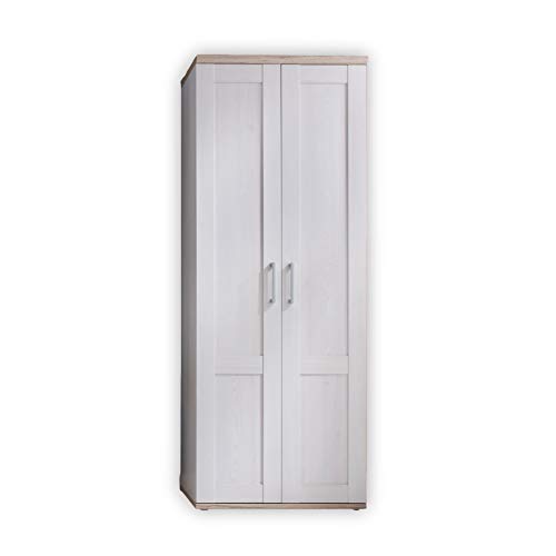 Stella Trading Garderobenschrank in Sibiu Lärche / Eiche San Remo Optik - Landhausstil Flurgarderoben Schrank mit viel Stauraum - 76 x 201 x 39 cm (B/H/T) von Stella Trading