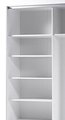 Stella Trading 4er Set Einlegeboden Kleiderschrank Weiß - passend zum Schwebetürenschrank ALADIN - 26 x 60 x 15 cm (B/H/T) von Stella Trading