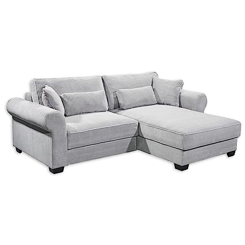 Stella Trading Angelina Bequemes Schlafsofa mit Bettkasten in Cord-Optik, Dove - Ausziehbares Sofa mit Schlaffunktion - 255 x 92 x 185 cm (B/H/T) Stella Trading Angelina Bequemes Schlafsofa mit Bettkasten in Cord-Optik, Dove - Ausziehbares Sofa mit Schlaffunktion - 255 x 92 x 185 cm (B/H/T) von Stella Trading