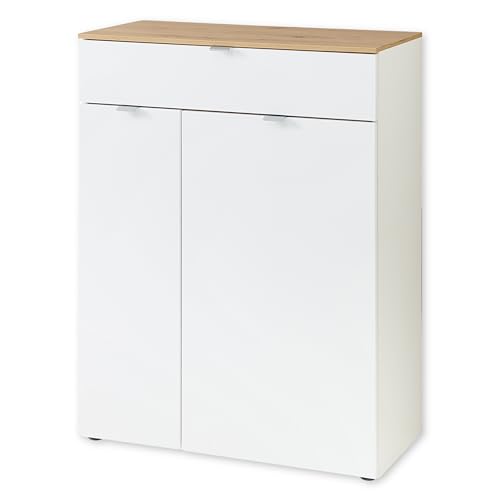 BARI Schuhschrank in Weiß, Artisan Eiche Optik FSC-Zertifiziert - Modernes Schuhregal mit viel Stauraum für Ihre Schuhe - 78 x 103 x 38 cm (B/H/T) BARI Schuhschrank in Weiß, Artisan Eiche Optik FSC-Zertifiziert - Modernes Schuhregal mit viel Stauraum für Ihre Schuhe - 78 x 103 x 38 cm (B/H/T) von Stella Trading