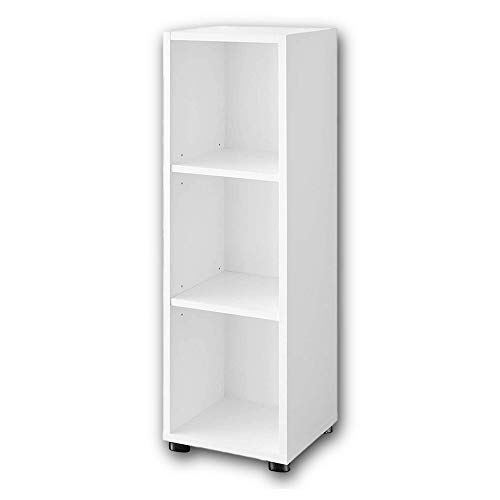 Stella Trading BIBO 2x Praktisches Baby Wickelkommode Unterstellregal - Stauraumerweiterung für den Wickeltisch in weiß - 37 x 89 x 32 cm (B/H/T) von Stella Trading