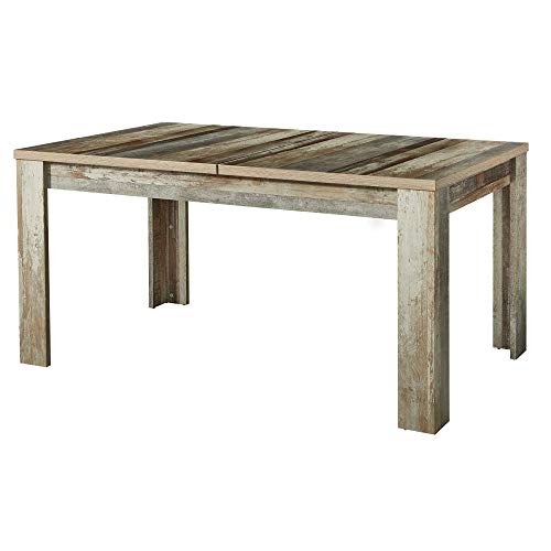 Stella Trading Bonanza Vintage Esstisch in Driftwood Optik - ausziehbarer Retro Esstisch für Ihr Wohn- & Esszimmer - 160-240 x 76 x 90 cm (B/H/T) von Stella Trading