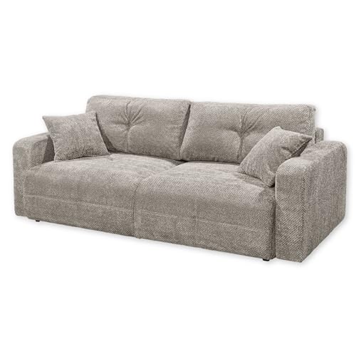 Stella Trading Bullet Bequemes Schlafsofa mit Bettkasten, Stoffbezug Taupe-Klappbares Sofa mit Schlaffunktion, Holzwerkstoff, 235 x 88 x 120 cm von Stella Trading