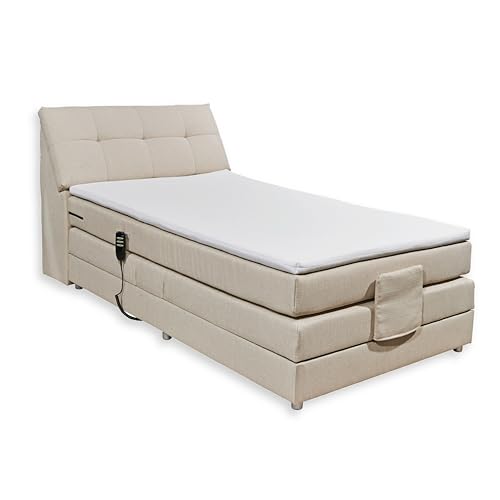 Stella Trading Concord Polsterbett, Holzwerkstoff, Ivory Creme, Einzel von Stella Trading