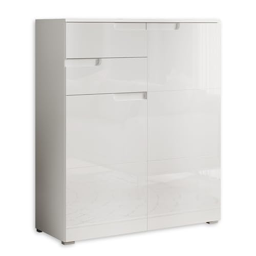 Stella Trading Kommode in Hochglanz Weiß - Modernes Sideboard mit viel Stauraum für Ihren Wohnbereich - 100 x 119 x 40 cm (B/H/T) Stella Trading Kommode in Hochglanz Weiß - Modernes Sideboard mit viel Stauraum für Ihren Wohnbereich - 100 x 119 x 40 cm (B/H/T) von Stella Trading