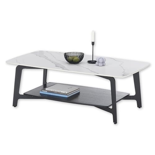 Stella Trading ISA Couchtisch in Marmor Optik, Weiß - Moderner Wohnzimmertisch mit Keramikplatte und Metallgestell - 130 x 45 x 70 cm (B/H/T) Stella Trading ISA Couchtisch in Marmor Optik, Weiß - Moderner Wohnzimmertisch mit Keramikplatte und Metallgestell - 130 x 45 x 70 cm (B/H/T) von Stella Trading