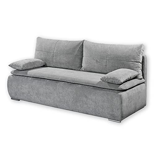 Stella Trading JANA Bequemes Schlafsofa mit Bettkasten, Stoffbezug Schlamm - Klappbares Sofa mit Schlaffunktion & Komforthöhe - 208 x 102 x 95 cm (B/H/T) von Stella Trading