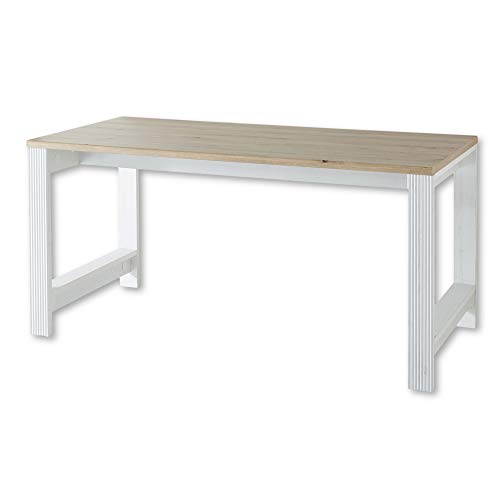 Stella Trading JASMIN Schreibtisch in Pinie hell, Artisan Eiche Optik - Bürotisch Computertisch mit großer Arbeitsfläche - Landhausstil Büromöbel Komplettset - 160 x 76 x 80 cm (B/H/T) von Stella Trading