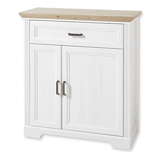 Stella Trading JASMIN Schuhschrank in Pinie hell, Artisan Eiche Optik - Landhausstil Schuhregal mit viel Stauraum für Ihre Schuhe - 93 x 102 x 41 cm (B/H/T) von Stella Trading