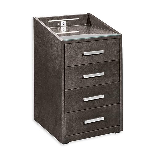 Stella Trading KALLISTO Nachttisch Boxspringbett, Espresso - Funktionaler Nachtschrank mit USB-Anschluss und LED-Beleuchtung - 47 x 76 x 46 cm (B/H/T) Stella Trading KALLISTO Nachttisch Boxspringbett, Espresso - Funktionaler Nachtschrank mit USB-Anschluss und LED-Beleuchtung - 47 x 76 x 46 cm (B/H/T) von Stella Trading