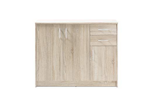 Stella Trading Kommode Eiche Sonoma Nachbildung, BxHxT 109x86x35 cm Stella Trading Kommode Eiche Sonoma Nachbildung, BxHxT 109x86x35 cm von Stella Trading