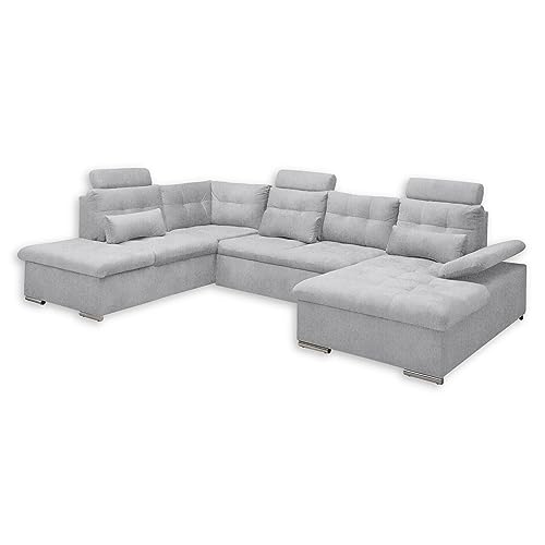 LA PALMA 6 Boxspringbett 140x200 mit Bettkasten, Silber - Modernes Doppelbett mit dekorativer Steppung & Kaltschaum Topper - 160 x 103 x 220 cm (B/H/T) von Stella Trading