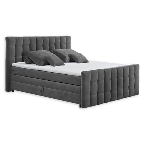 Stella Trading Mendoza 6 Boxspringbett 160x200 mit Bettkasten, Anthrazit - Bequemes Bett mit dekorativer Steppung & Kaltschaum Topper - 183 x 120 x 222 cm (B/H/T) Stella Trading Mendoza 6 Boxspringbett 160x200 mit Bettkasten, Anthrazit - Bequemes Bett mit dekorativer Steppung & Kaltschaum Topper - 183 x 120 x 222 cm (B/H/T) von Stella Trading
