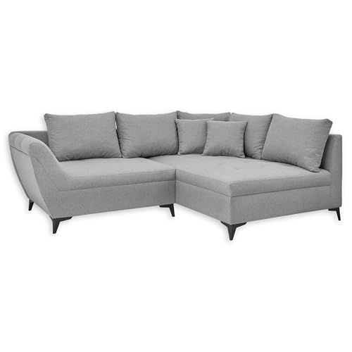 Stella Trading Mostar Ecksofa, Stoffbezug Grau-Moderne Eckcouch für Ihr Wohnzimmer, Holzwerkstoff, 251 x 90 x 173 cm von Stella Trading