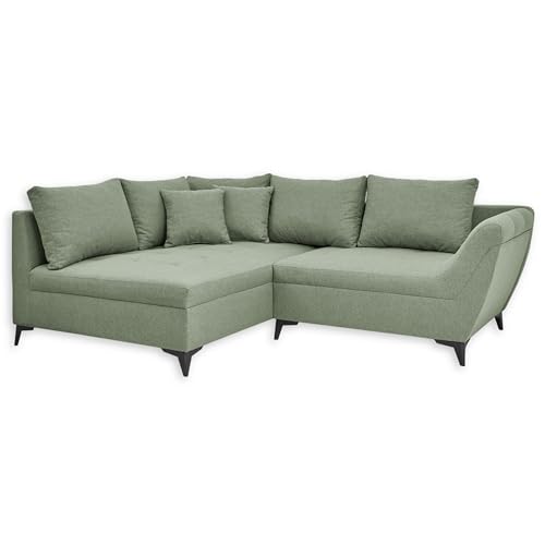 Stella Trading Mostar Ecksofa, Stoffbezug Olive-Moderne Eckcouch für Ihr Wohnzimmer, Holzwerkstoff, 251 x 90 x 173 cm von Stella Trading