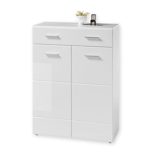 Stella Trading ORLANDO Schuhschrank in Weiß Hochglanz - Modernes Schuhregal mit viel Stauraum für Ihre Schuhe - 90 x 122 x 40 cm (B/H/T) von Stella Trading