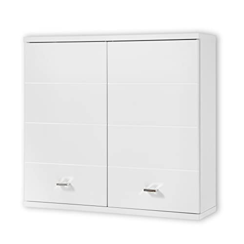 Pool Badezimmer Hängeschrank in Weiß - Moderner Badezimmerschrank Bad Schrank mit viel Stauraum - 76 x 71 x 23 cm (B/H/T) von Stella Trading