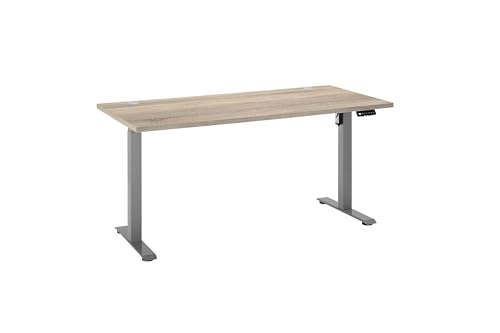 Stella Trading Pronto 2 Schreibtisch elektrisch höhenverstellbar, Eiche Sonoma-Verstellbarer Bürotisch mit Memory Tasten und digitaler Anzeige, 160 x 75-118 x 77 cm (B/H/T) von Stella Trading