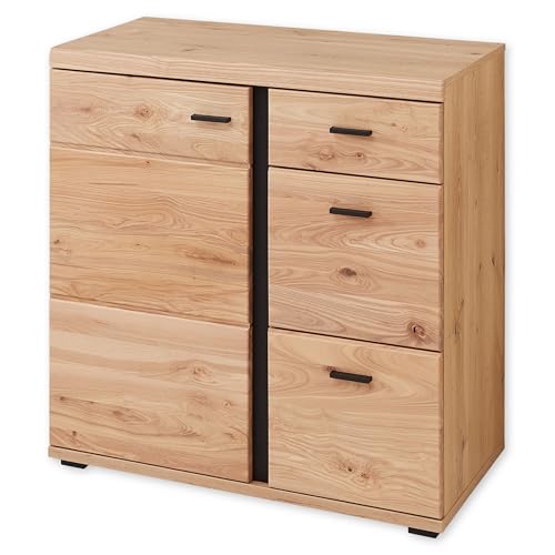 SONOS Kommode mit Schubladen in Altesche massiv, Old Artisan Oak Optik FSC-zertifiziert - Moderne Kommode mit viel Stauraum - 85 x 86 x 42 cm (B/H/T) von Stella Trading