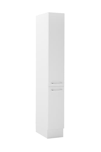 Stella Trading Turin Apothekerschrank Küche in Weiß - Geräumiger Küchenschrank mit viel Stauraum - 30 x 211 x 57 cm (B/H/T) von Stella Trading
