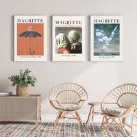 3Er Set Prints , René Magritte Poster Lovers Print Wall Art Gallery Prints-S33 von StellaPosterPrint