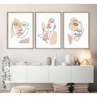 Abstraktes Gesicht Druck 3Er Set , Linie Kunst Abstrakte Frau Drucke Weibliche Zeichnung Minimalistisch, Galerie Wand Drucke-S85 Abstraktes Gesicht Druck 3Er Set , Linie Kunst Abstrakte Frau Drucke Weibliche Zeichnung Minimalistisch, Galerie Wand Drucke-S85 von StellaPosterPrint