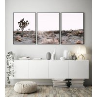 Joshua Tree Print 3Er Set , Wüste Druck Arizona Boho Dekor Kalifornien Wandkunst Poster Galerie Drucke-S118 von StellaPosterPrint