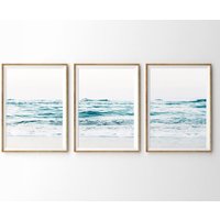 Ozean Druck 3Er Set , Strand Küsten Wandkunst Wellen Galerie Drucke-S108 von StellaPosterPrint