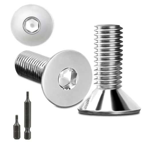 150 Stk senkkopfschrauben edelstahl M4X12mm Innensechskant M4 edelstahlschrauben Senkkopf Schrauben Steckdose Gewindeschrauben Senkschraube DIN 7991/ISO 10642 mit 2 Stk Sechskant Schrauberkopf Silber 150 Stk senkkopfschrauben edelstahl M4X12mm Innensechskant M4 edelstahlschrauben Senkkopf Schrauben Steckdose Gewindeschrauben Senkschraube DIN 7991/ISO 10642 mit 2 Stk Sechskant Schrauberkopf Silber von Stellarill