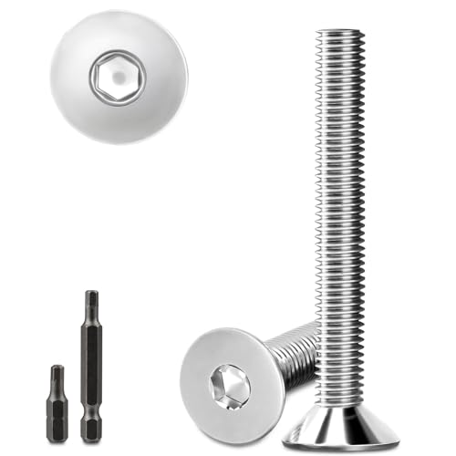 20 Stk senkkopfschrauben edelstahl M6x60mm Innensechskant M6 edelstahlschrauben Senkkopf Schrauben Steckdose Gewindeschrauben Senkschraube mit 2 Stk Sechskant Schrauberkopf DIN 7991/ISO 10642(Silber) 20 Stk senkkopfschrauben edelstahl M6x60mm Innensechskant M6 edelstahlschrauben Senkkopf Schrauben Steckdose Gewindeschrauben Senkschraube mit 2 Stk Sechskant Schrauberkopf DIN 7991/ISO 10642(Silber) von Stellarill