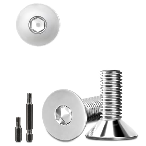 40 Stk senkkopfschrauben edelstahl M6x16mm Innensechskant M6 edelstahlschrauben Senkkopf Schrauben Steckdose Gewindeschrauben Senkschraube mit 2 Stk Sechskant Schrauberkopf DIN 7991/ISO 10642(Silber) 40 Stk senkkopfschrauben edelstahl M6x16mm Innensechskant M6 edelstahlschrauben Senkkopf Schrauben Steckdose Gewindeschrauben Senkschraube mit 2 Stk Sechskant Schrauberkopf DIN 7991/ISO 10642(Silber) von Stellarill