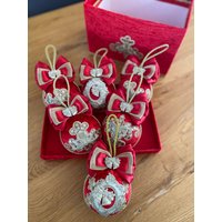 Handgemachte Weihnachtskugel 6Er Set von StellasCraftyCorner
