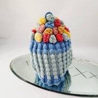 Vintage Textil Schönheit Blau Antike Retro Teekanne Gemütlich Gestrickte Dekorative Cup Cake Stil von StellasVintageRetro