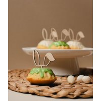 Caketopper "Hasenohren Mini" 5Er Set - Süße Cake Topper Für Eure Cupcakes, Osterdeko, Ostertafel von Stellmichhin