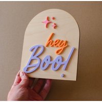 Halloween Schild Zum Hinstellen | Hey Boo Herbstdeko Schlichte Deko Für Halloween Schild Zum Hinstellen | Hey Boo Herbstdeko Schlichte Deko Für von Stellmichhin