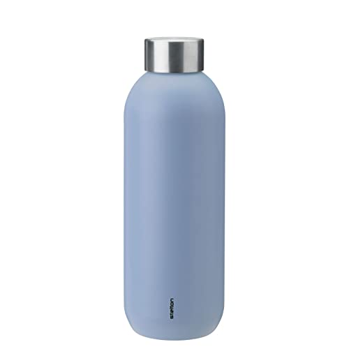 Stelton Thermosflasche Keep Cool - Thermo-Trinkflasche - Doppelwandige Isolierkanne - Moderner Design-Thermobecher für Wasser, heiße & kalte Getränke, Kaffee, Tee - 0,6 Liter, Lupin/Stahl von Stelton