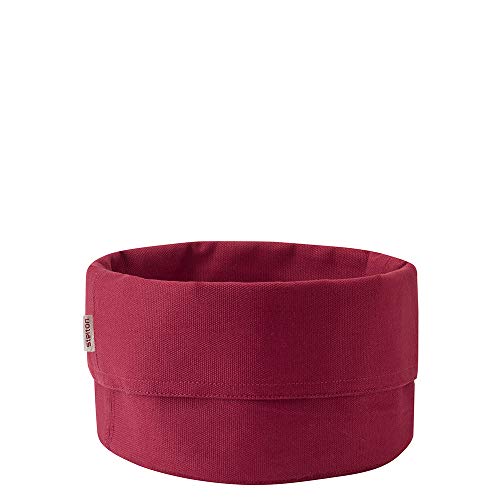 Stelton Brottasche - 100% OEKO-TEX Baumwolle - Faltbar - Maschinenwaschbar - Als Brotaufbewahrung oder als Tischbrotkorb vielseitig einsetzbar, Design von Klaus Rath, Warm Maroon von Stelton