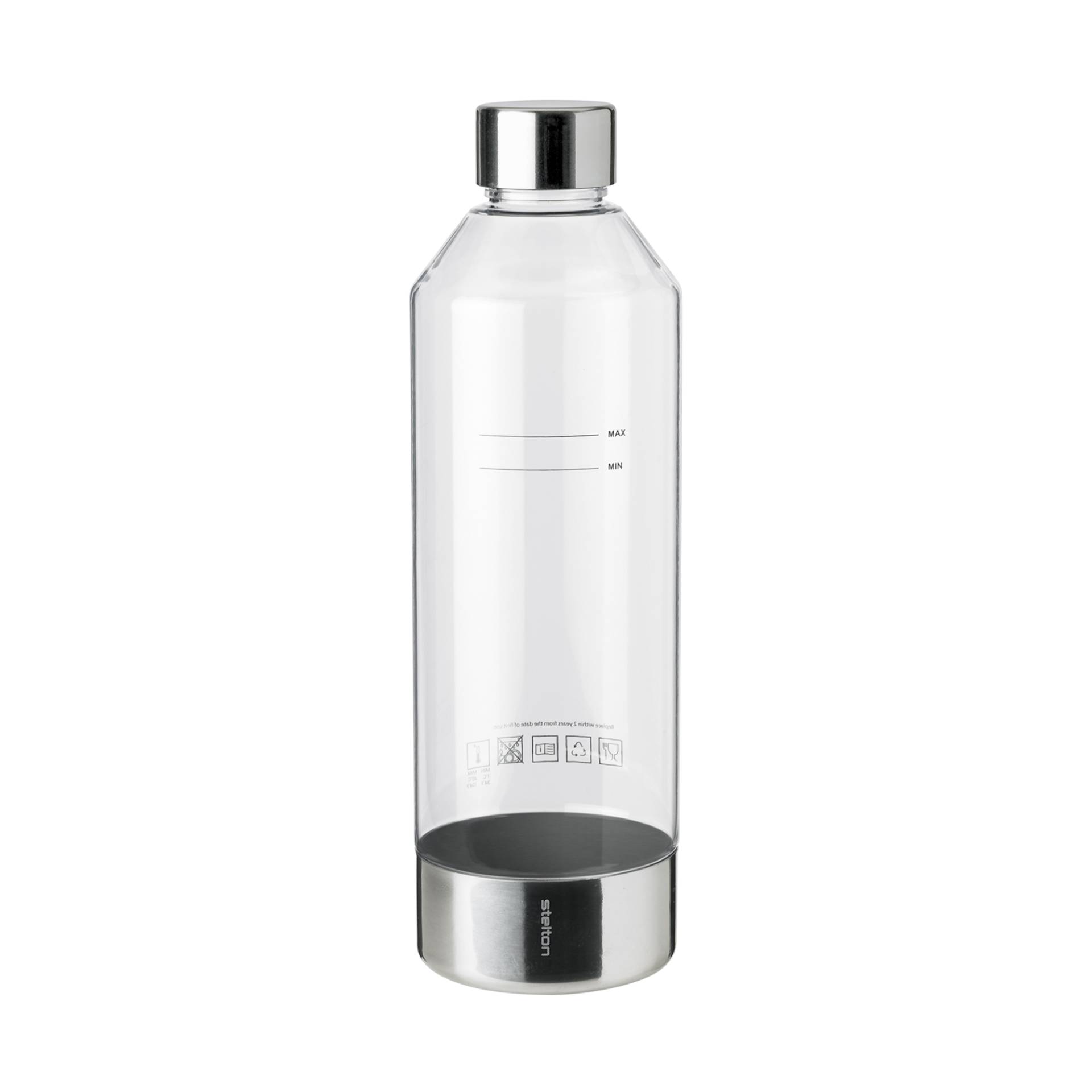 Stelton - Brus Wassersprudler Flasche - stahl/H x Ø 27x8,5cm/nur Handwäsche von Stelton
