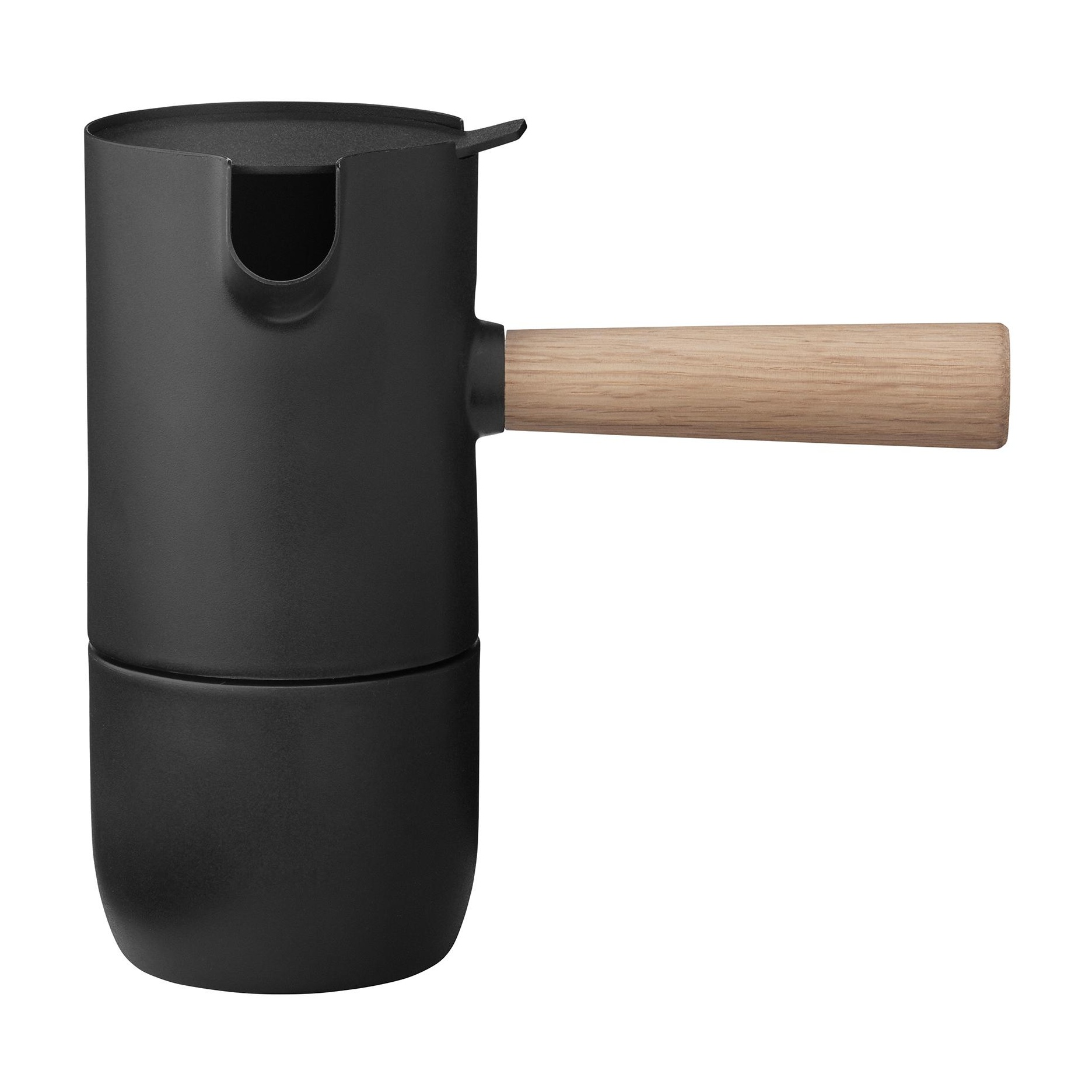 Stelton - Collar Espressozubereiter - eiche/schwarz/Ø11cm x H:17cm/nicht für induktion geeignet von Stelton