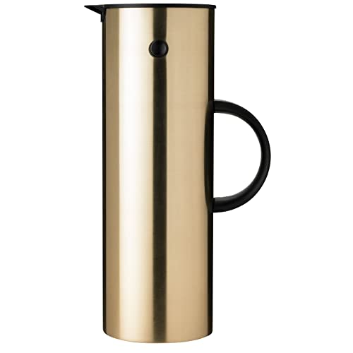 Stelton EM77 Isolierkanne, Kaffeekanne aus Kunststoff, Brushed Brass, 1 Liter von Stelton