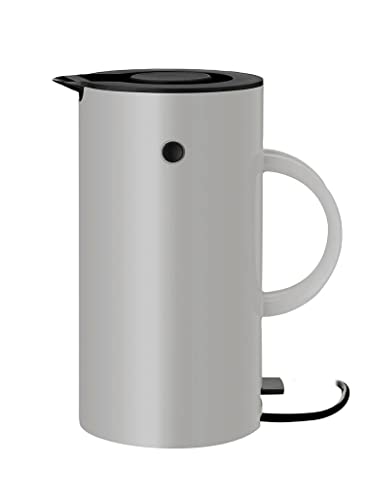 Stelton Wasserkocher EM77 - Elektrischer Kocher, Wasserkessel, Teekanne - Schnell kochend, niedriger Energieverbrauch, entnehmbarer Kalkfilter, Sicherheitsschalter - 1,5 Liter, Grau, EU-Stecker von Stelton