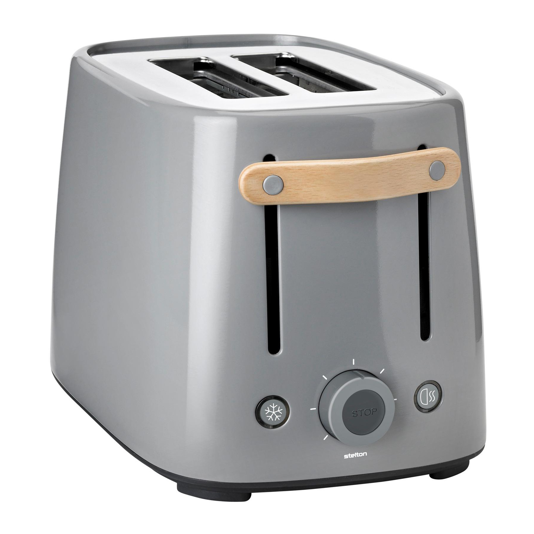 Stelton - Emma Toaster - grau/lackiert/LxBxH 30,5x19,5x20cm/220-240V 50-60Hz/870-1030W/mit EU Stecker-Typ E+F (CEE 7/7) von Stelton